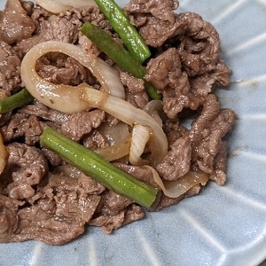 いんげん豆と牛肉の甘辛炒め